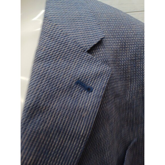 Sean John Tweed Blue Jacket Blazer Sz 41R Wool Silk Blue Brown - Picture 2 of 11